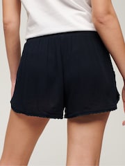 Superdry Blue 100% Cotton Beach Shorts - Image 2 of 7