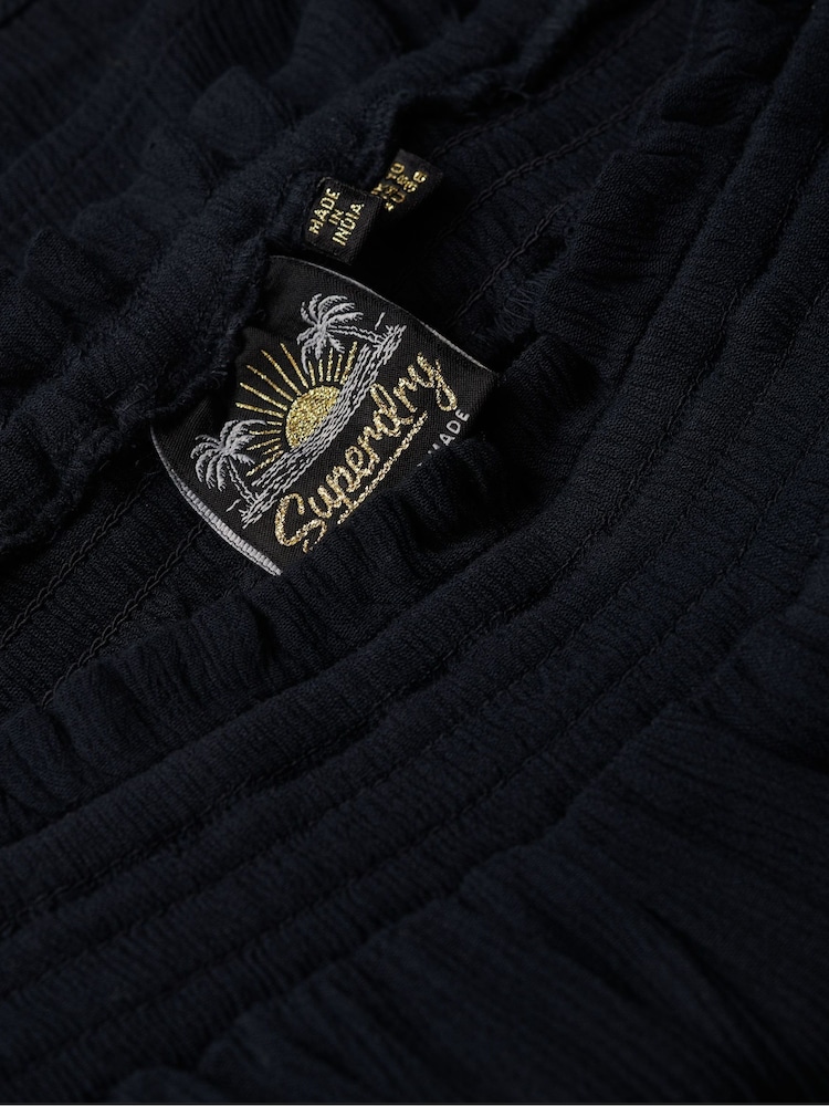 Superdry Blue 100% Cotton Beach Shorts - Image 7 of 7