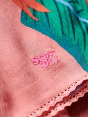 Superdry Pink 100% Cotton Beach Shorts - Image 7 of 7