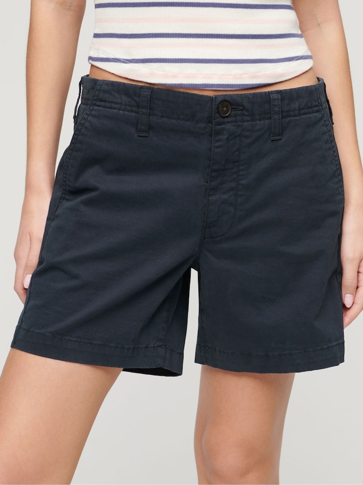 Albastru - Pantaloni scurți chino Superdry Classic - Imaginea 1 din 6