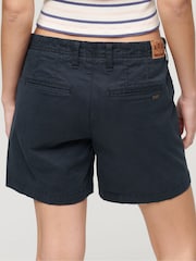 Albastru - Pantaloni scurți chino Superdry Classic - Imaginea 2 din 6