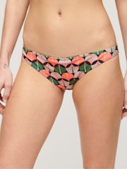 Superdry Orange Printed Classic Bikini Bottoms - Image 1 of 5
