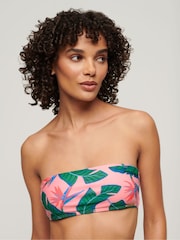 Superdry Pink Tropical Bandeau Bikini Top - Image 4 of 7