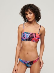 Superdry Blue Tropical Bandeau Bikini Top - Image 3 of 6