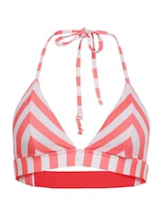 Superdry Pink Stripe Triangle Bikini Top - Image 5 of 7