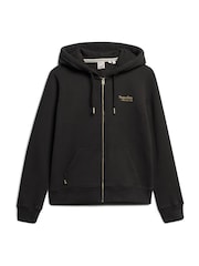 Superdry Bison Black Essential Logo Zip Hoodie - Image 6 of 8