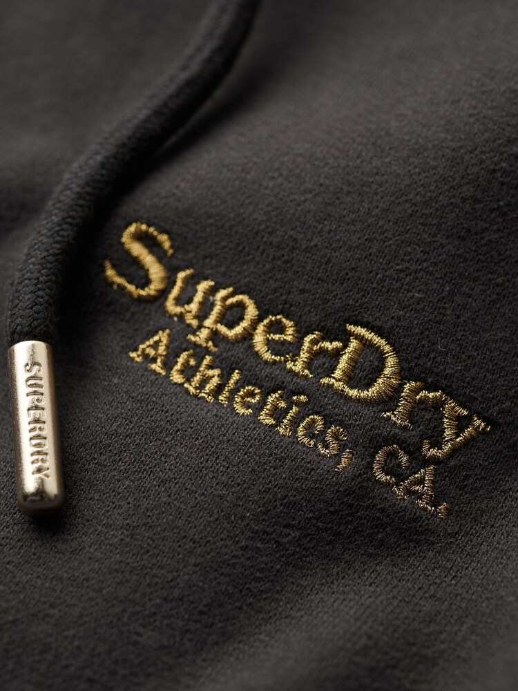 Superdry Bison Black Essential Logo Zip Hoodie - Image 7 of 8