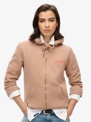 Superdry Winter Taupe Essential Logo Zip Hoodie - Image 1 of 1