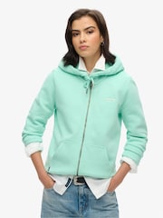 Superdry Beach Glass Green Essential Logo Zip Hoodie - Image 1 of 6