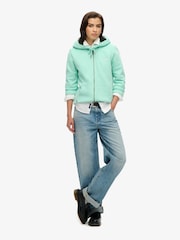 Superdry Beach Glass Green Essential Logo Zip Hoodie - Image 2 of 6