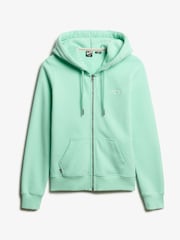 Superdry Beach Glass Green Essential Logo Zip Hoodie - Image 4 of 6