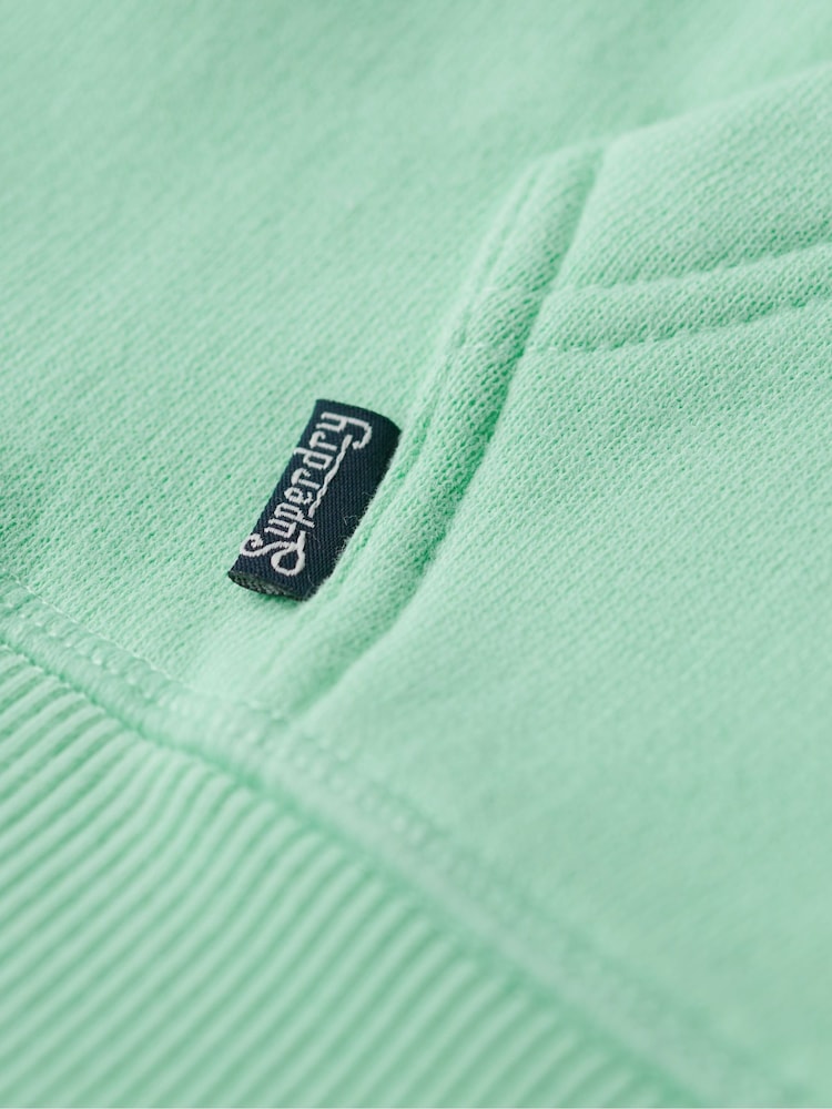 Superdry Beach Glass Green Essential Logo Zip Hoodie - Image 6 of 6