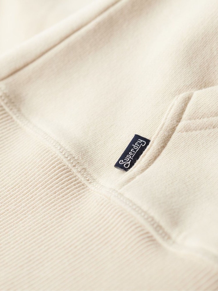 Superdry Cream Essential Logo Zip Hoodie - Image 6 of 6
