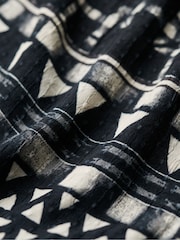 Superdry Black 100% Cotton Printed Cut Out Midi Dress - Image 9 of 10