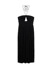 Superdry Cut Out Midi Black Dress - Image 4 of 4