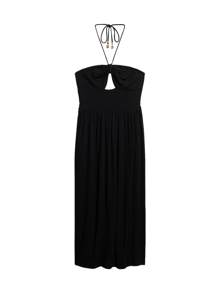 Superdry Cut Out Midi Black Dress - Image 4 of 4