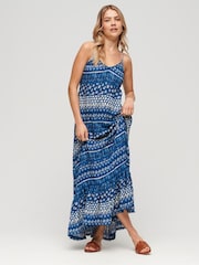 Blau - Superdry – Maxi-Strandkleid mit Trägern aus 100 % Baumwolle - Bild 3 von 6