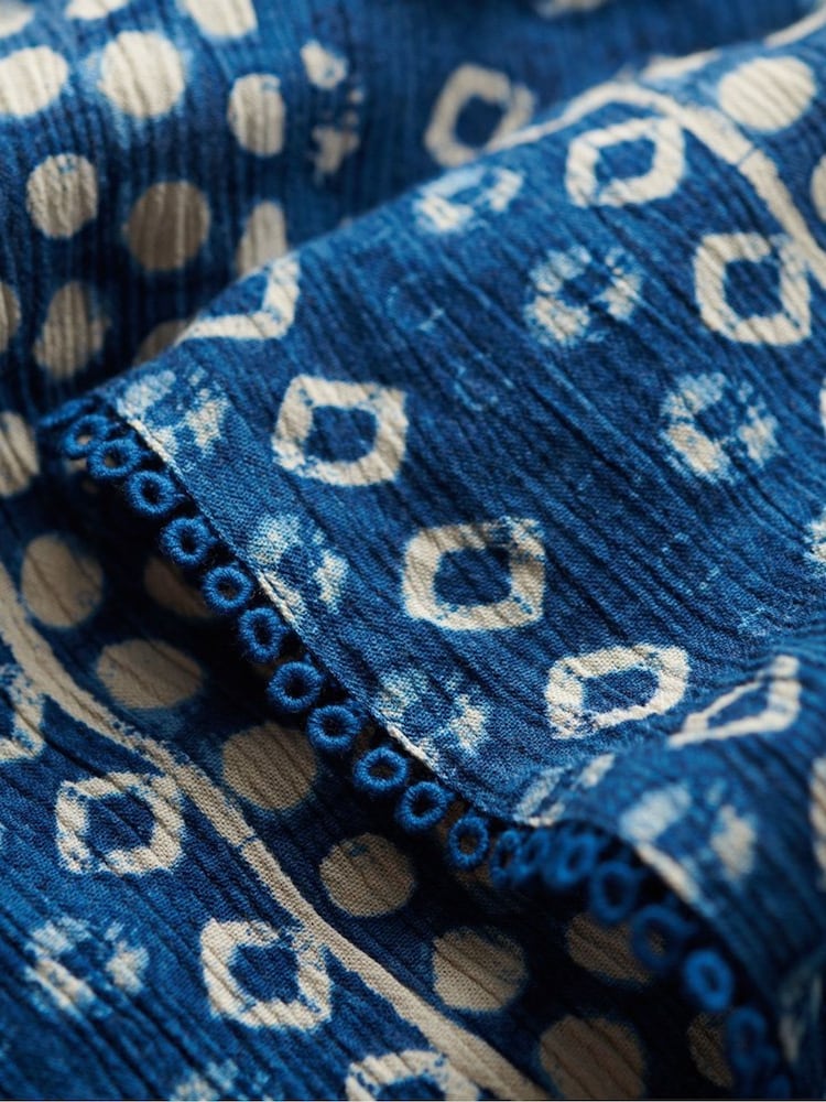 Blau - Superdry – Maxi-Strandkleid mit Trägern aus 100 % Baumwolle - Bild 6 von 6