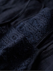 Superdry Blue Lace Halter Maxi Beach Dress - Image 5 of 5