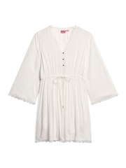 Superdry Ibiza Minikleid aus 100 % Baumwolle mit V-Ausschnitt - Bild 4 von 6