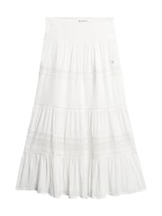 Superdry White 100% Cotton Ibiza Maxi Skirt - Image 5 of 6