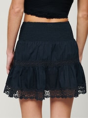 Superdry Blue Ibiza Lace Mix White Mini Skirt - Image 2 of 5