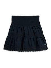 Superdry Blue Ibiza Lace Mix White Mini Skirt - Image 4 of 5