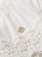 Superdry White Ibiza Lace Mix White Mini Skirt - Image 4 of 5