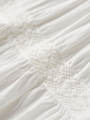 Superdry White Ibiza Lace Mix White Mini Skirt - Image 5 of 5