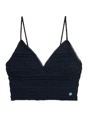 Blau - Superdry Bustier-Top aus 100 % Baumwolljersey mit Spitze - Bild 4 von 5