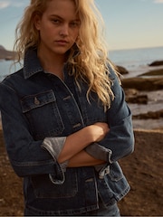 Superdry Blue Denim Chore 100% Cotton Jacket - Image 1 of 5