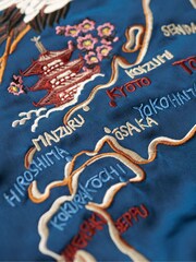 Superdry Blue Suikajan Embroidered Bomber Jacket - Image 6 of 7