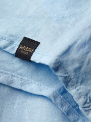 Superdry Blue Casual Linen Boyfriend Shirt - Image 5 of 5