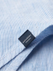 Superdry Pale Blue Casual Linen Boyfriend Shirt - Image 6 of 6