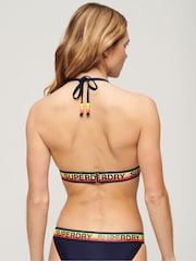 Superdry Blue Logo Triangle Bikini Top - Image 2 of 5