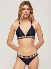 Superdry Blue Logo Triangle Bikini Top - Image 4 of 5