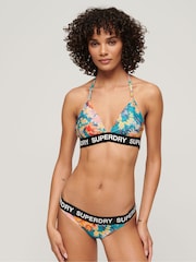 Superdry Blue Logo Triangle Bikini Top - Image 4 of 5
