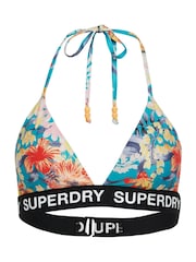 Superdry Blue Logo Triangle Bikini Top - Image 5 of 5