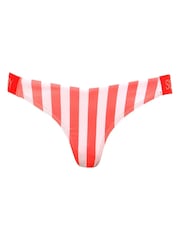 Superdry Pink Stripe Cheeky Bikini Bottoms - Image 1 of 2
