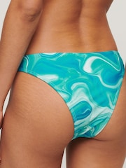 Superdry Blue Print Cheeky Bikini Bottoms - Image 4 of 6