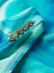 Superdry Blue Print Cheeky Bikini Bottoms - Image 6 of 6