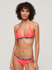 Superdry Pink Elastic Classic Bikini Bottoms - Image 3 of 5