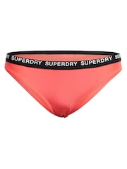 Superdry Pink Elastic Classic Bikini Bottoms - Image 5 of 5