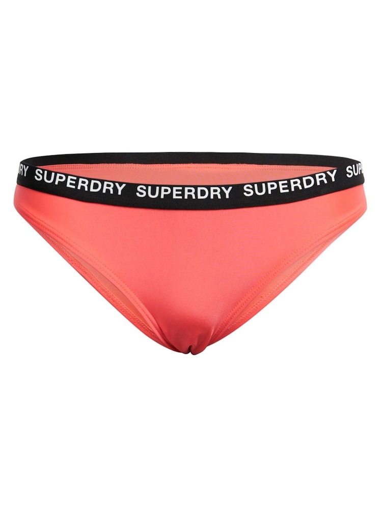 Superdry Pink Elastic Classic Bikini Bottoms - Image 5 of 5