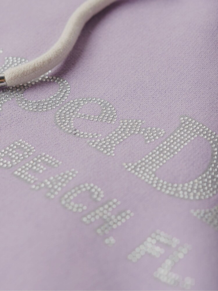 Superdry Light Lavender Purple Metallic Venue Hoodie - Image 6 of 6