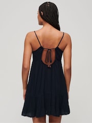 أزرق - Superdry 100% Cotton Mini Cami Breach Dress - صورة 2 من 6