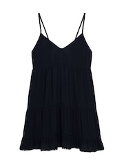 أزرق - Superdry 100% Cotton Mini Cami Breach Dress - صورة 4 من 6