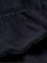 أزرق - Superdry 100% Cotton Mini Cami Breach Dress - صورة 6 من 6