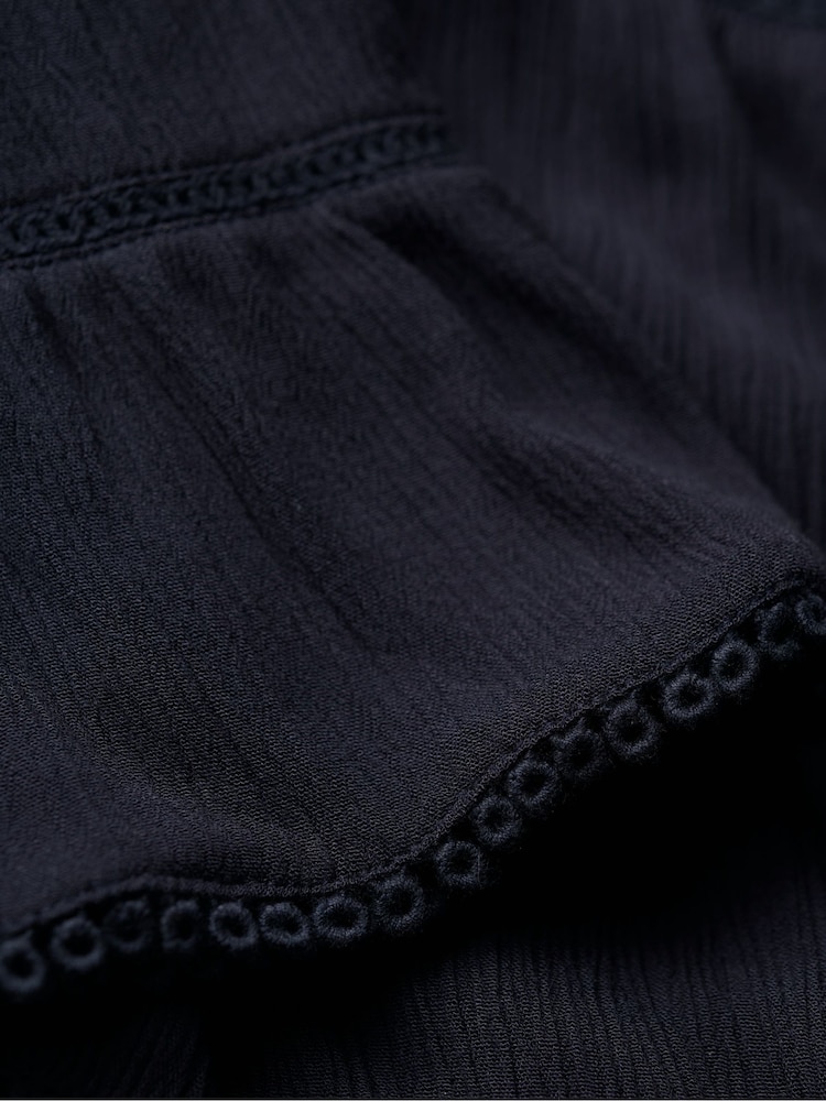 أزرق - Superdry 100% Cotton Mini Cami Breach Dress - صورة 6 من 6