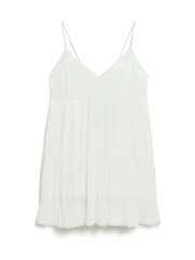 أبيض - Superdry 100% Cotton Mini Cami Breach Dress - صورة 4 من 6